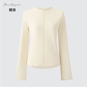 Uniqlo x Mame Kurogouchi Sheer Crew Neck Long Sleeve Top